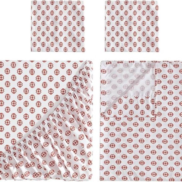 🆕King Bed Sheet White Medium Weight Matching Pillowcases Soft & Wrinkle Bed Set - Picture 5 of 6